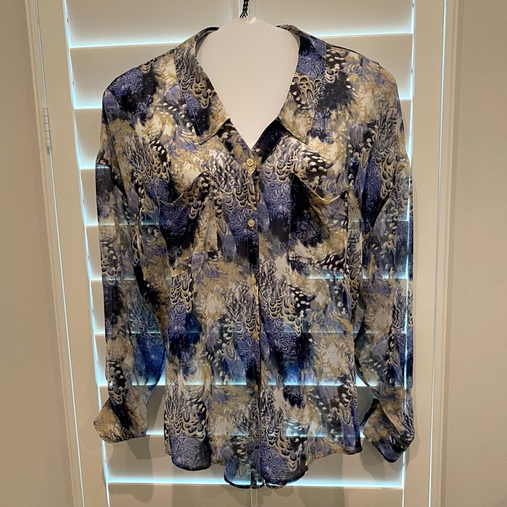 Free People High Low V-Neck Top